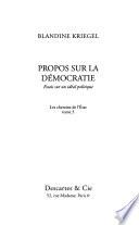 Propos sur la démocratie