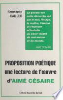 Proposition poétique