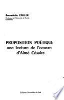 Proposition poétique