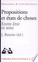 Propositions et états de choses