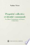 Propriété collective et identité communale