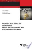 Propriété intellectuelle et université