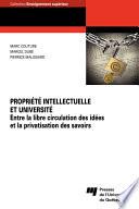 Propriété intellectuelle et université