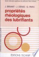 Propriétés rhéologiques des lubrifiants
