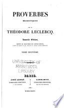 Proverbes dramatiques de Théodore Leclercq