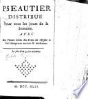Pseautier distribué pour tous les jours de la semaine
