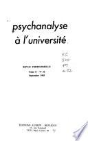 Psychanalyse à l'université