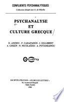 Psychanalyse et culture grecque