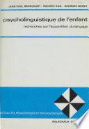 Psycholinguistique de l'enfant