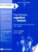 Psychologie cognitive de la lecture