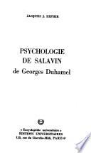 Psychologie de Salavin de Georges Duhamel