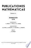Publicationes mathematicae