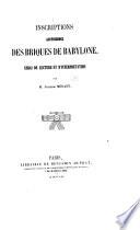 Publications assyriennes de M. Joachim Ménant