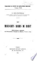 Publications de l'Institut des hautes études marocaines