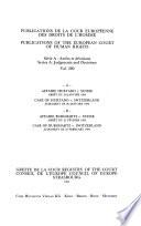 Publications de la Cour européenne des droits de l'homme