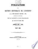 Publications de la Section Historique de l'Institut G.-D. de Luxembourg