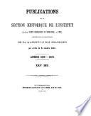 Publications de la Section Historique de l'Institut Royal Grand-Ducal de Luxembourg