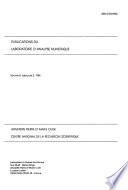 Publications du Laboratoire d'analyse numérique