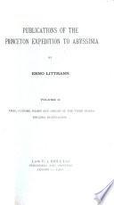 Publications of the Princeton Expedition to Abyssinia: Tales, customs, names and dirges of the Tigrē tribes:English translation. xvii, [2], 344 p. 17 pl