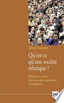 Qu'est-ce qu'une société ethnique ?