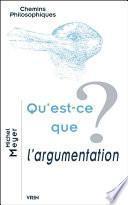 Qu'est-ce que l'argumentation?