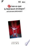 Qu'est-ce que la littérature érotique