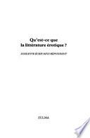 Qu'est-ce que la littérature érotique