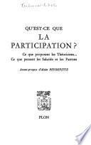 Qu'est-ce que la participation?