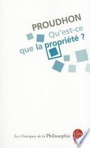 Qu'est-ce que la propriété ?