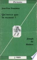 Qu'est-ce que la royauté?