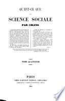 Qu'est-ce que la science sociale