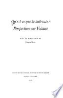Qu'est-ce que la tolérance
