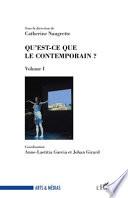 Qu'est-ce que le contemporain?