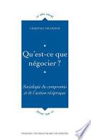 Qu'est-ce que négocier ?