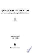 Quaderni fiorentini per la storia del pensiero giuridico moderno