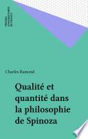 Qualité et quantité dans la philosophie de Spinoza