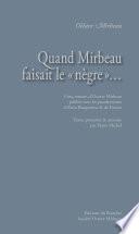 Quand Mirbeau faisait le nègre...