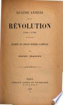 Quatre années de la Révolution, 1790-1793