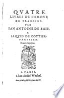 Quatre livres de l'amour de Francine