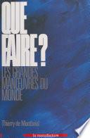 Que faire ? Les grandes manœuvres du monde