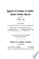 Quebec practice reports