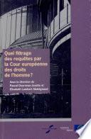 Quel filtrage des requêtes par la Cour européenne des droits de l'homme?