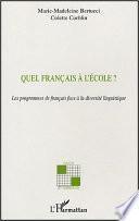Quel français à l'école