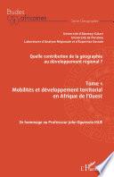 Quelle contribution de la géographie au développement régional ?
