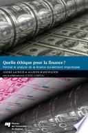 Quelle éthique pour la finance?