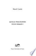 Quelle philosophie pour demain ?