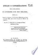 Quelques considérations sur l'influence de l'exercice sur nos organes; thèse, etc