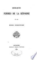 Quelques femmes de la Réforme