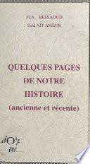 Quelques pages de notre histoire