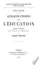 Quelques pensées sur l'éducation